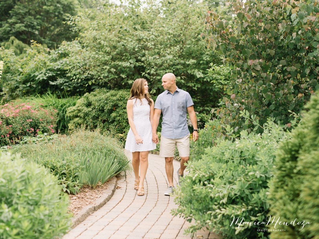 Engagement session at frelinghuysen arboretum in Morristown New Jersey